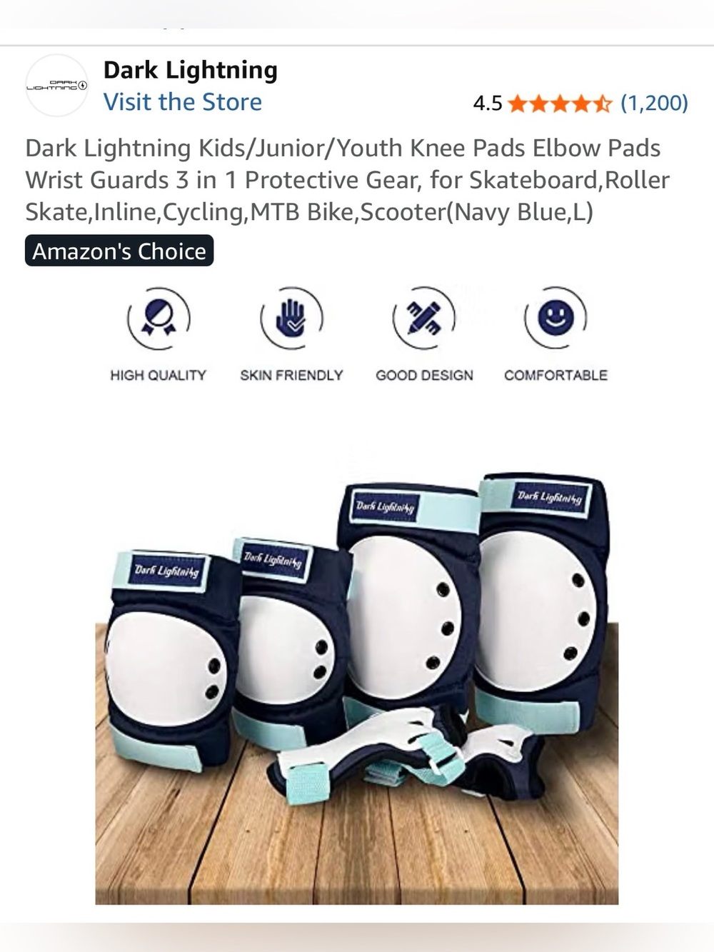 Dark Lightning set of protective gear